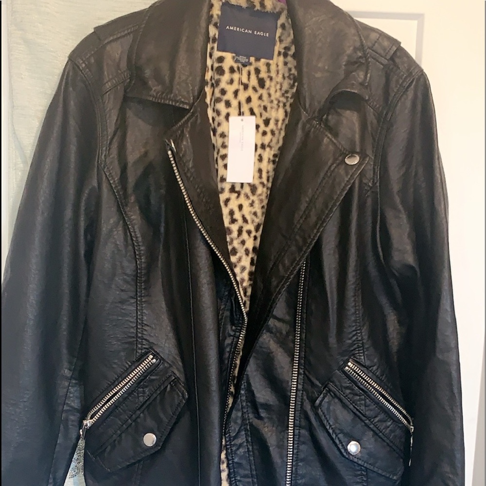 NWT faux leather jacket
